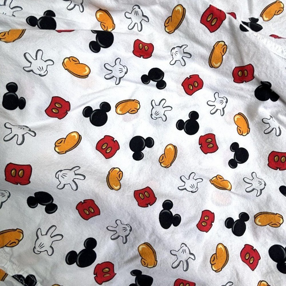 Disney Parks Mickey Mouse Print Pajama Bottoms XXXL Pants Lounge White EUC - Picture 2 of 8